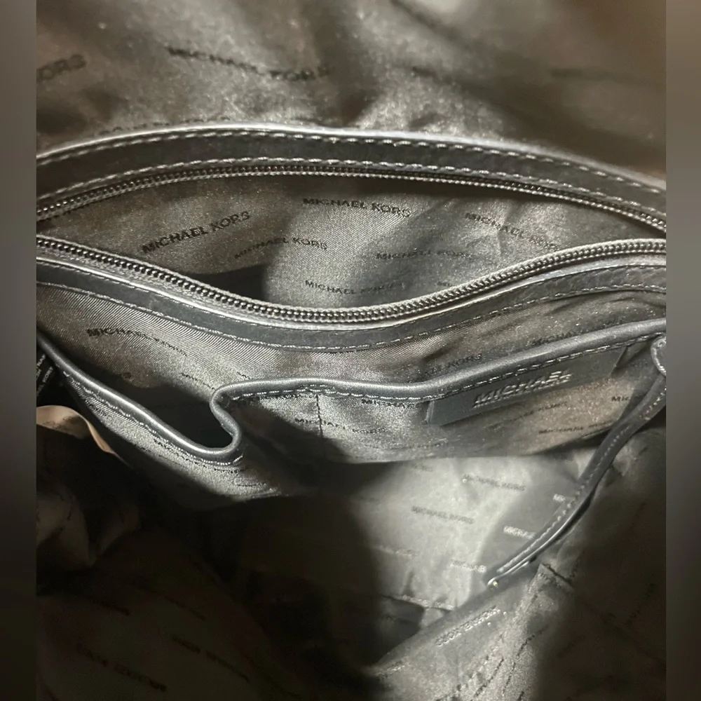 Michael Kors Black Brooklyn Applique Haircalf Feed Bag Purse with Dust Bag - Picture 10 of 15